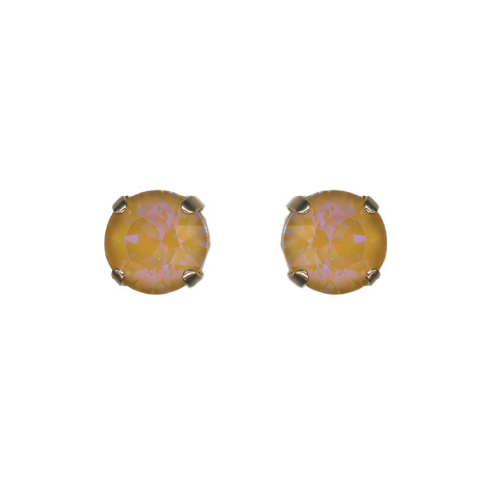 Large Round Earrings in "Sun-Kissed Horizon" *Custom*