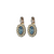 Halo Marquise Leverback Earrings in "Forget-me-not" - Rose Gold