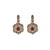 Large Flower Leverback Earrings in "Pumpkin Spice" - Rose Gold