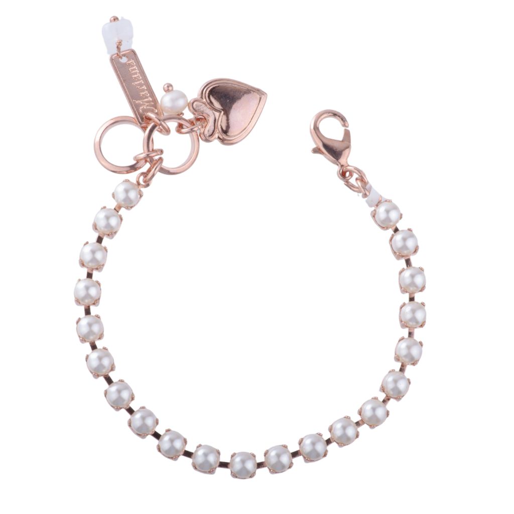 Petite Everyday Bracelet in "Pearl" - Rose Gold