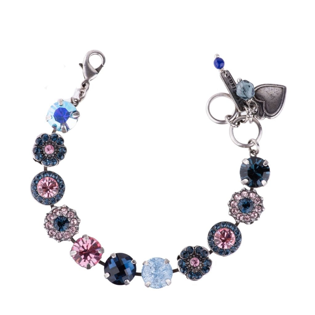 Large Rosette Bracelet "Harvest Moon" - Rhodium