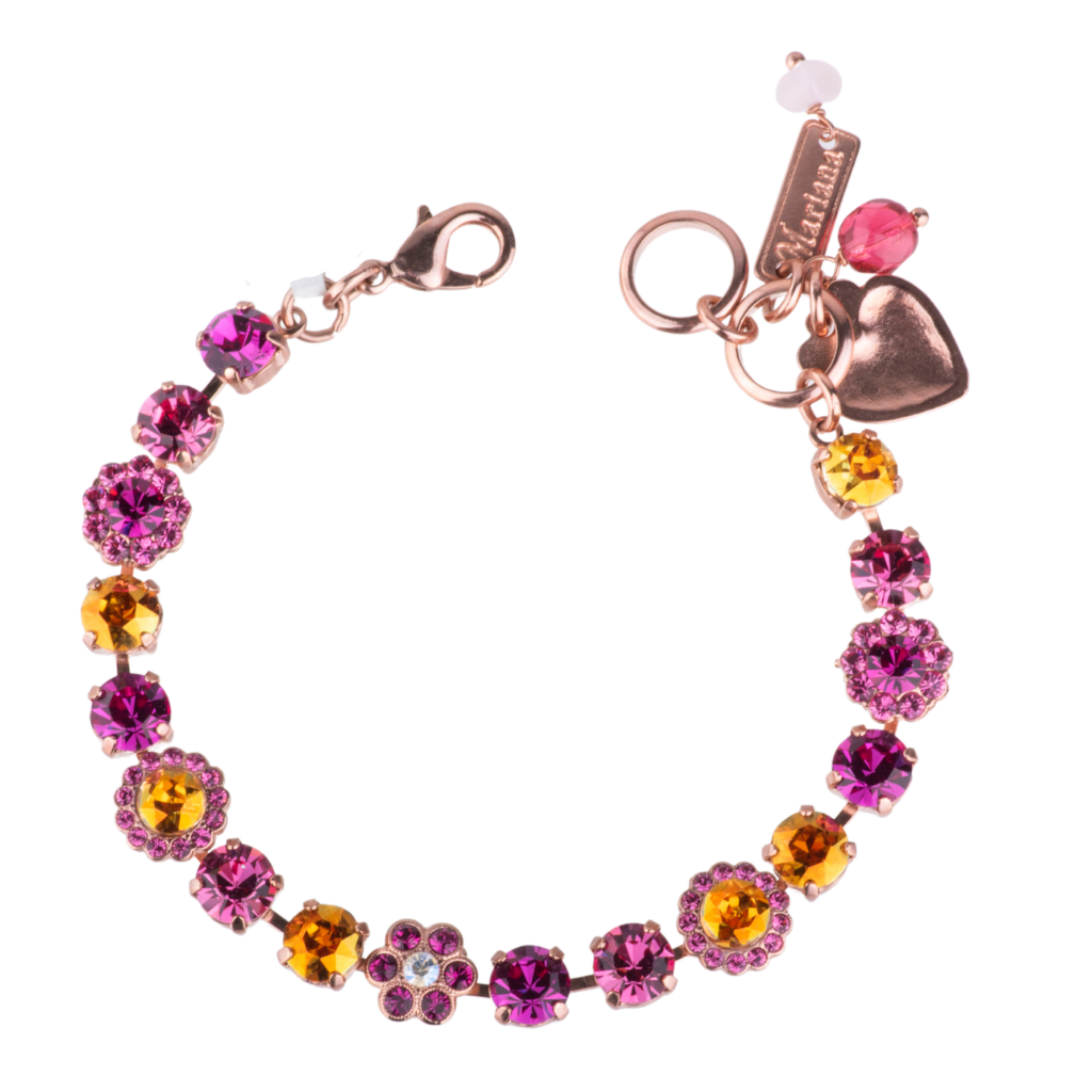 Medium Blossom Bracelet in "Bougainvillea" - Rose Gold