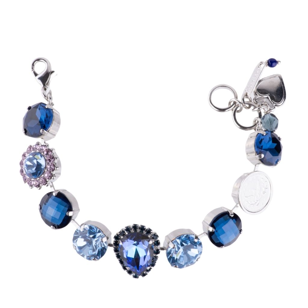 Extra Luxurious Cluster Bracelet in "Harvest Moon" - Rhodium