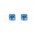 Square Post Earrings in "Aquamarine" *Custom*