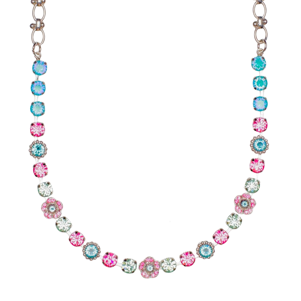 Small Flower Cluster Necklace in "Coral Cove" *Custom*