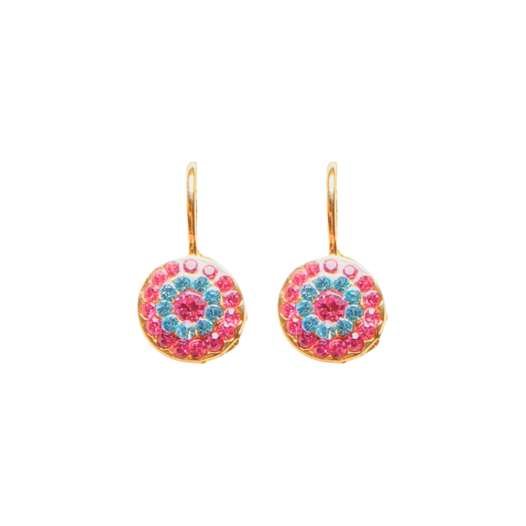 Small Pavé Earrings in "Coral Cove" *Custom*