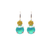 Medium Double Stone Leverback Earrings in "Saltwater Taffy" *Custom*