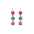 Small Three Stone Earrings in "Coral Cove" *Custom*