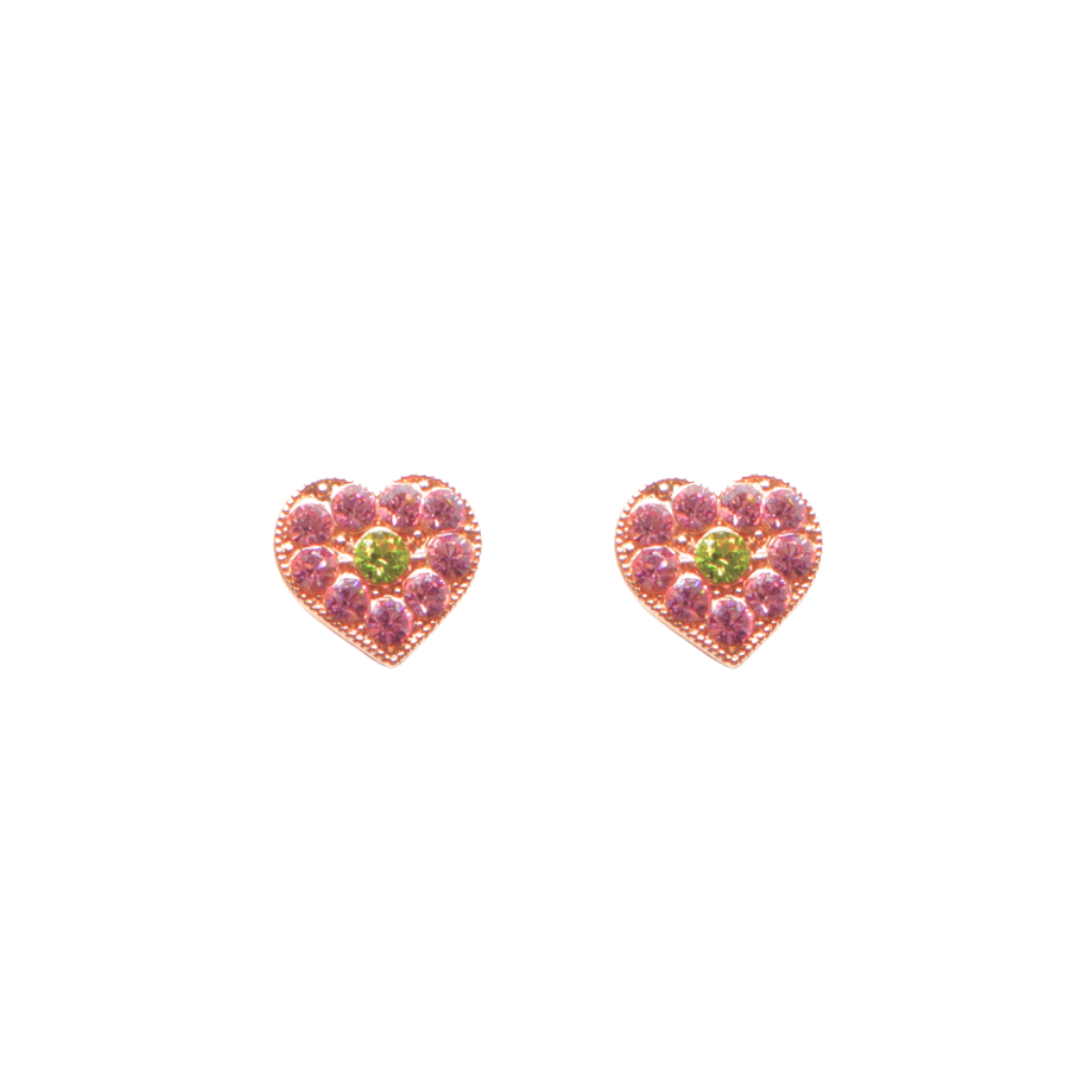 Medium Heart Earrings in "Parasol" *Custom*