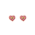 Medium Heart Earrings in "Parasol" *Custom*