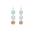 Medium Three Stone Earrings in "Seaglass" *Custom*