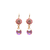 Medium Flower Earrings With Drop in "Parasol" *Custom*