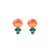 Medium Trio Cluster Earrings in "Coral Cove" *Custom*