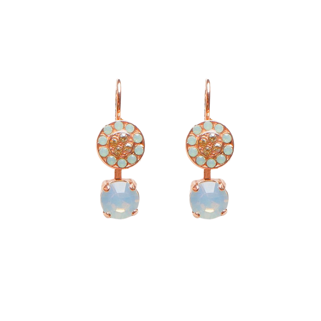 Pavé and Round Earrings in "Seaglass" *Custom*