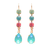 Round and Pear Dangle Earrings in "Coral Cove" *Custom*