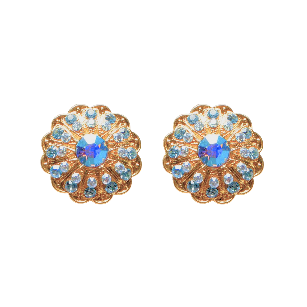 Extra Luxurious Blossom Earrings in "Bay Blue" *Custom*