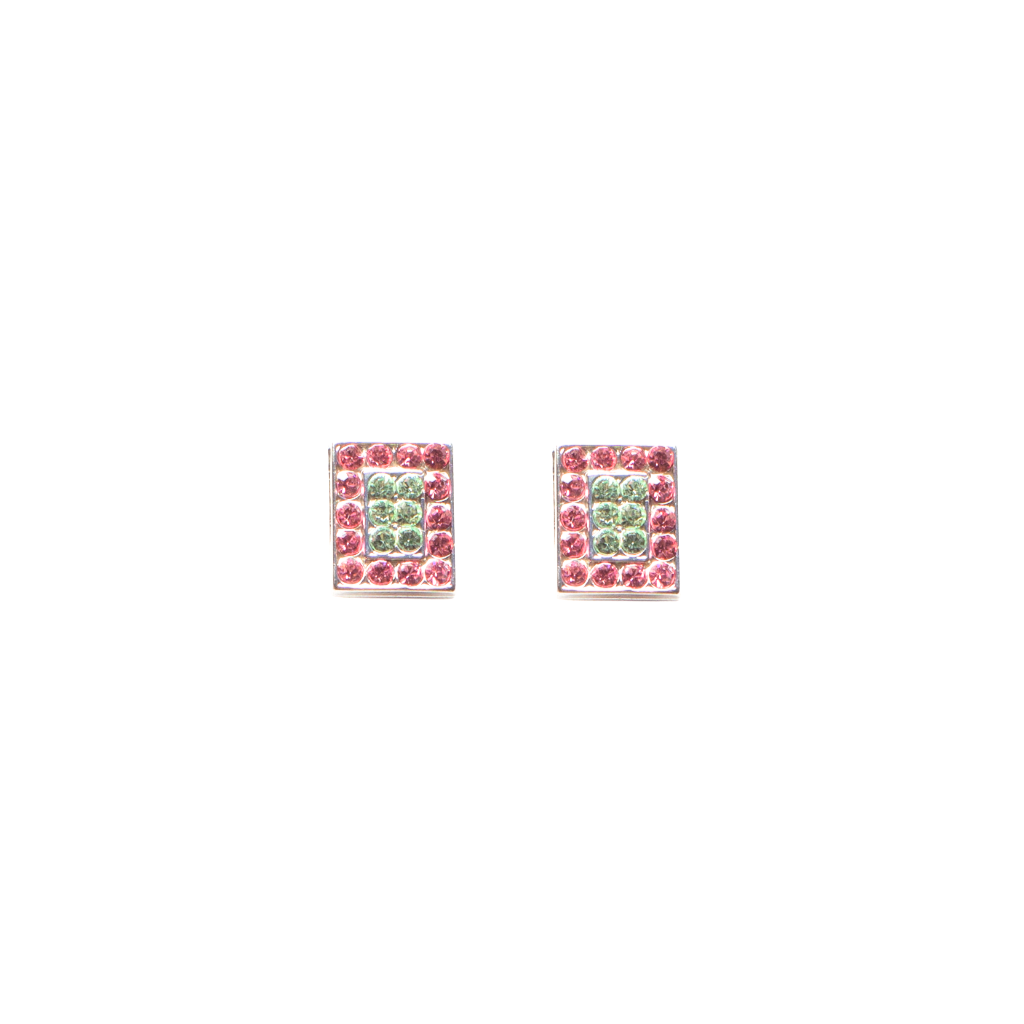 Rectangle Pavé Earrings in "Parasol" *Custom*