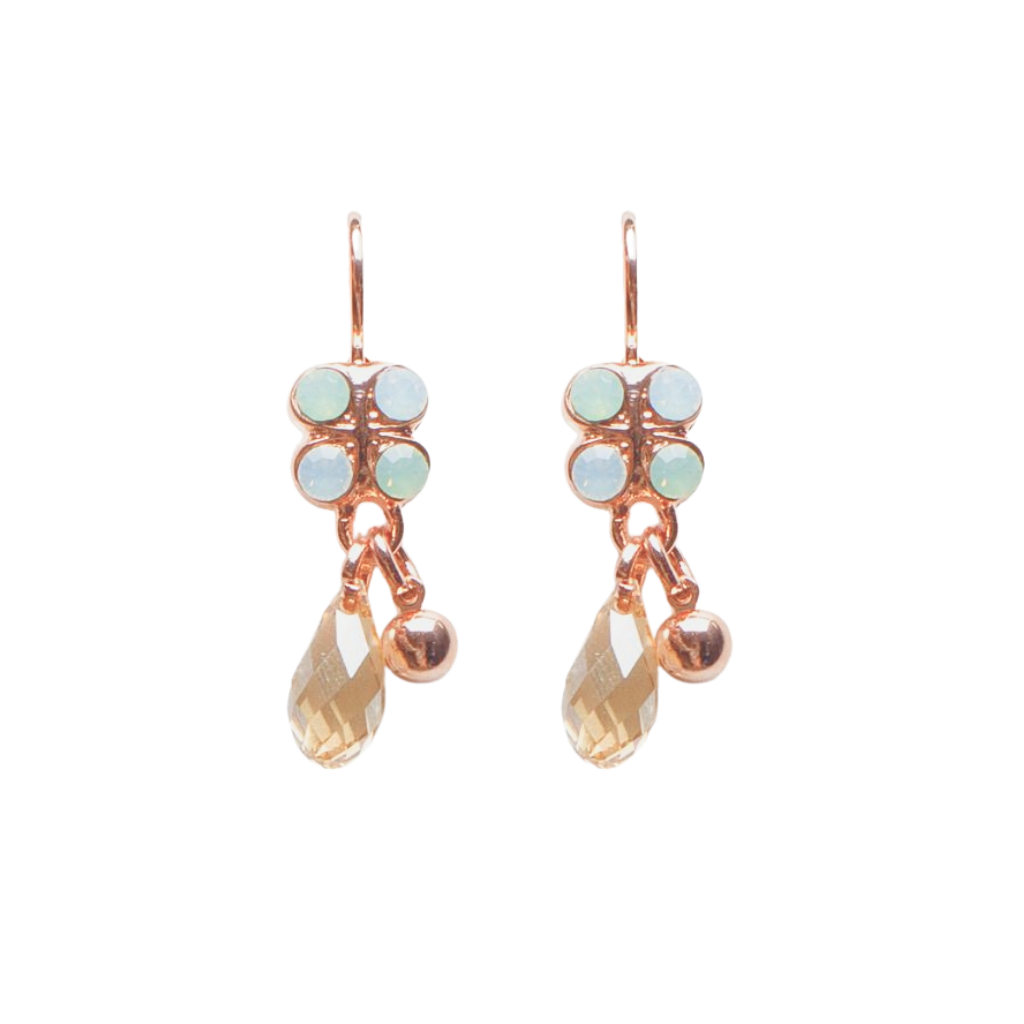 Diamond Cluster Earrings in "Seaglass" *Custom*