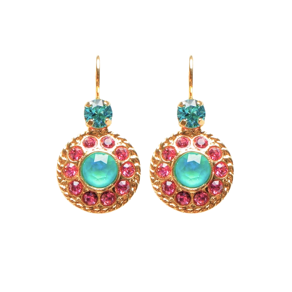 Double Round Cluster Earrings in "Coral Cove" *Custom*