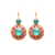 Double Round Cluster Earrings in "Coral Cove" *Custom*