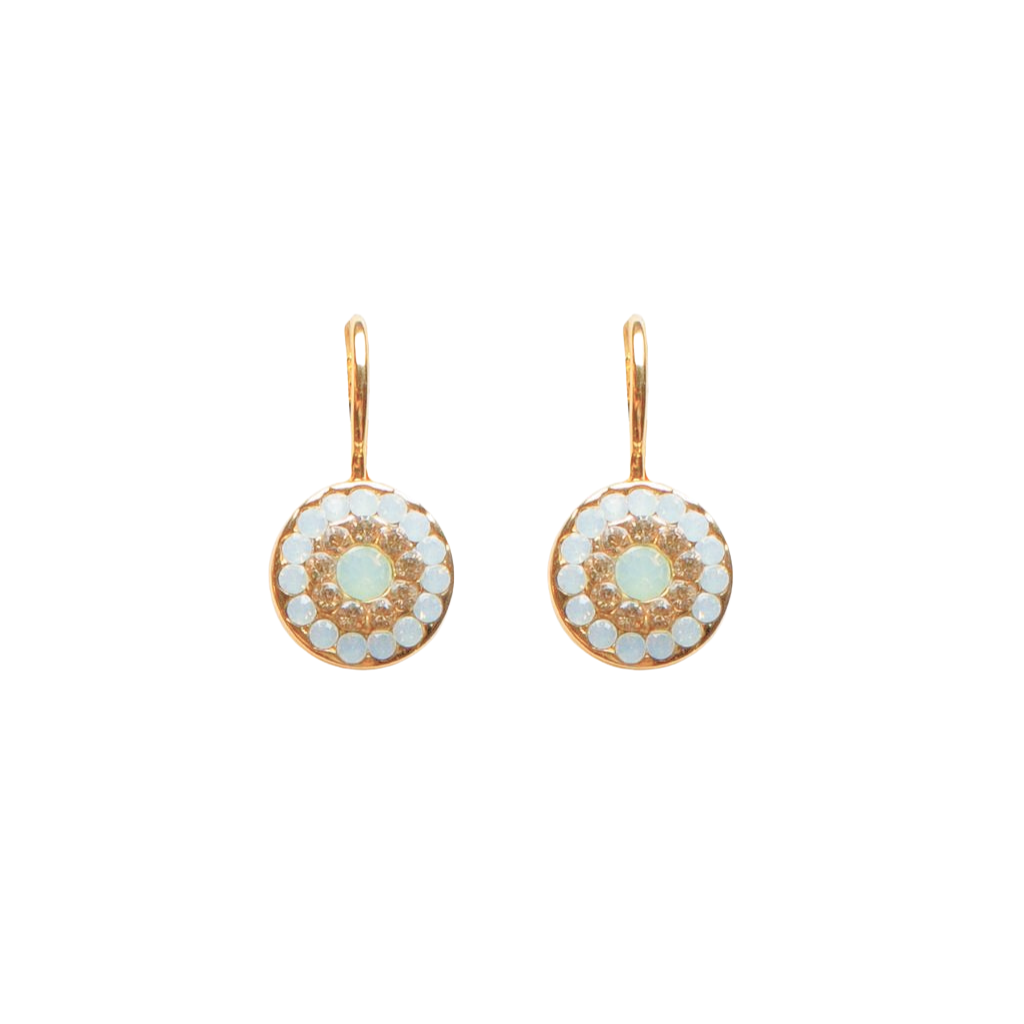 Small Pavé Earrings in "Seaglass" *Custom*