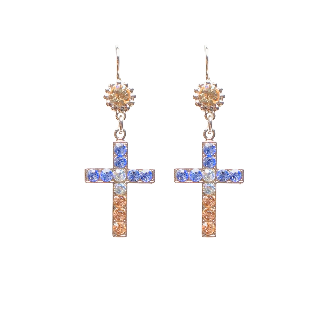 Cross Drop Earrings in "Sand Bar" *Custom*