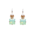 Medium Stacked Square Earrings in "Seaglass" *Custom*