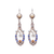 Open Oval Earrings with Dangle Briolette in "Sand Bar" *Custom*