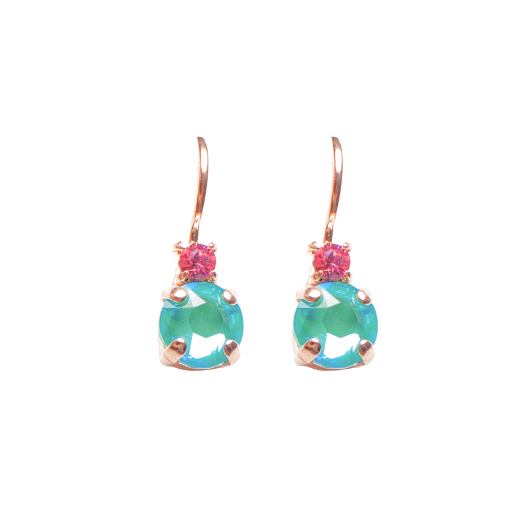 Small Double Stone Earrings in "Coral Cove" *Custom*