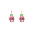 Two Stone Heart Earrings in "Parasol" *Custom*