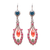 Open Oval Earrings with Dangle Briolette in "Coral Cove" *Custom*