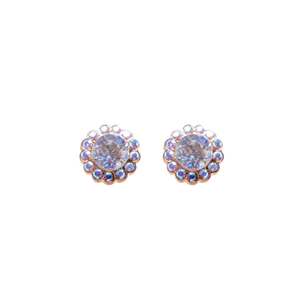Medium Rosette Earrings in "Bay Blue" *Custom*