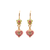 Flower and Heart Earrings in "Parasol" *Custom*