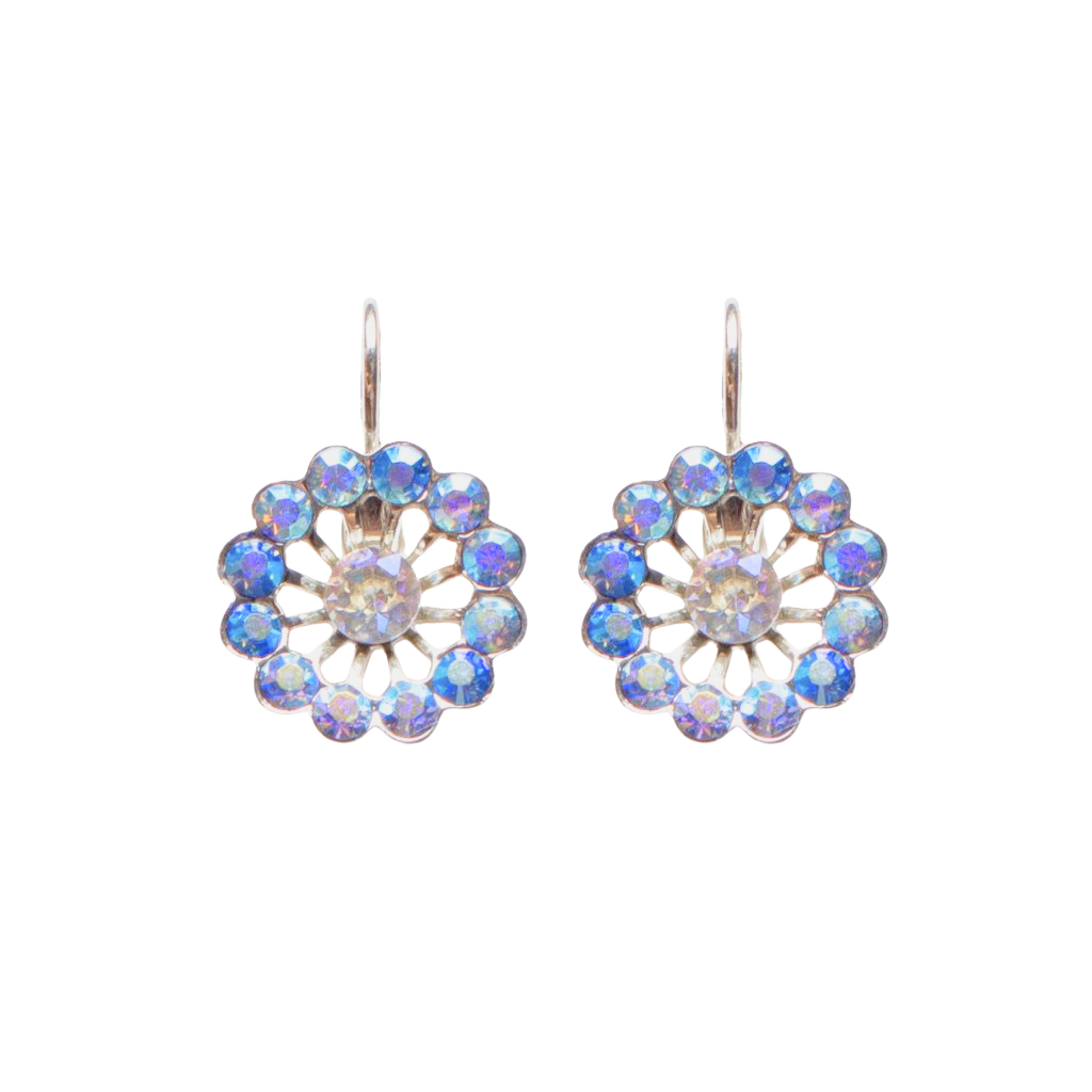 Extra Luxurious Dahlia Leverback Earrings in "Bay Blue" *Custom*
