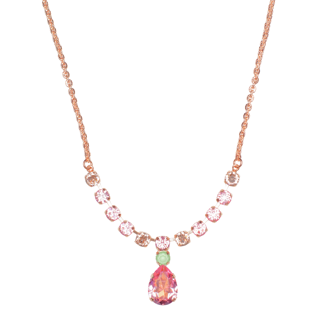 Pear and Round Necklace in "Parasol" *Custom*