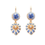 Halo & Leaf Dangle Earrings in "Bay Blue" *Custom*