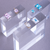 Small Emerald Charm -Choose Your Color- Rhodium