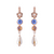 Triple Stone and Briolette Leverback Earrings in "Butter Pecan" *Custom*