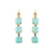 Petite Three Stone Leverback Earrings in Chrysolite Opal *Custom*