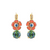 Cosmos Drop Leverback Earrings in "Rainbow Sherbet" *Custom*