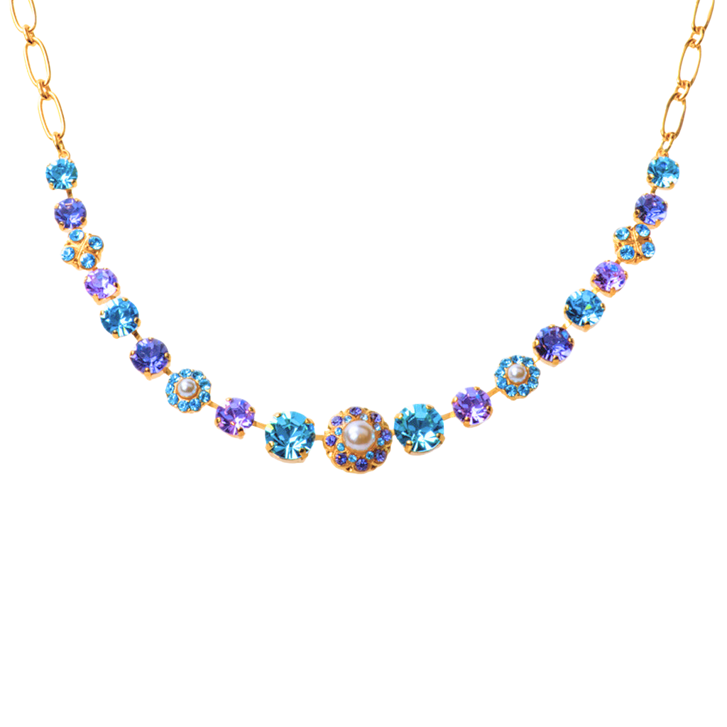 Medium Mixed Cluster Necklace in "Blue Moon" *Custom*