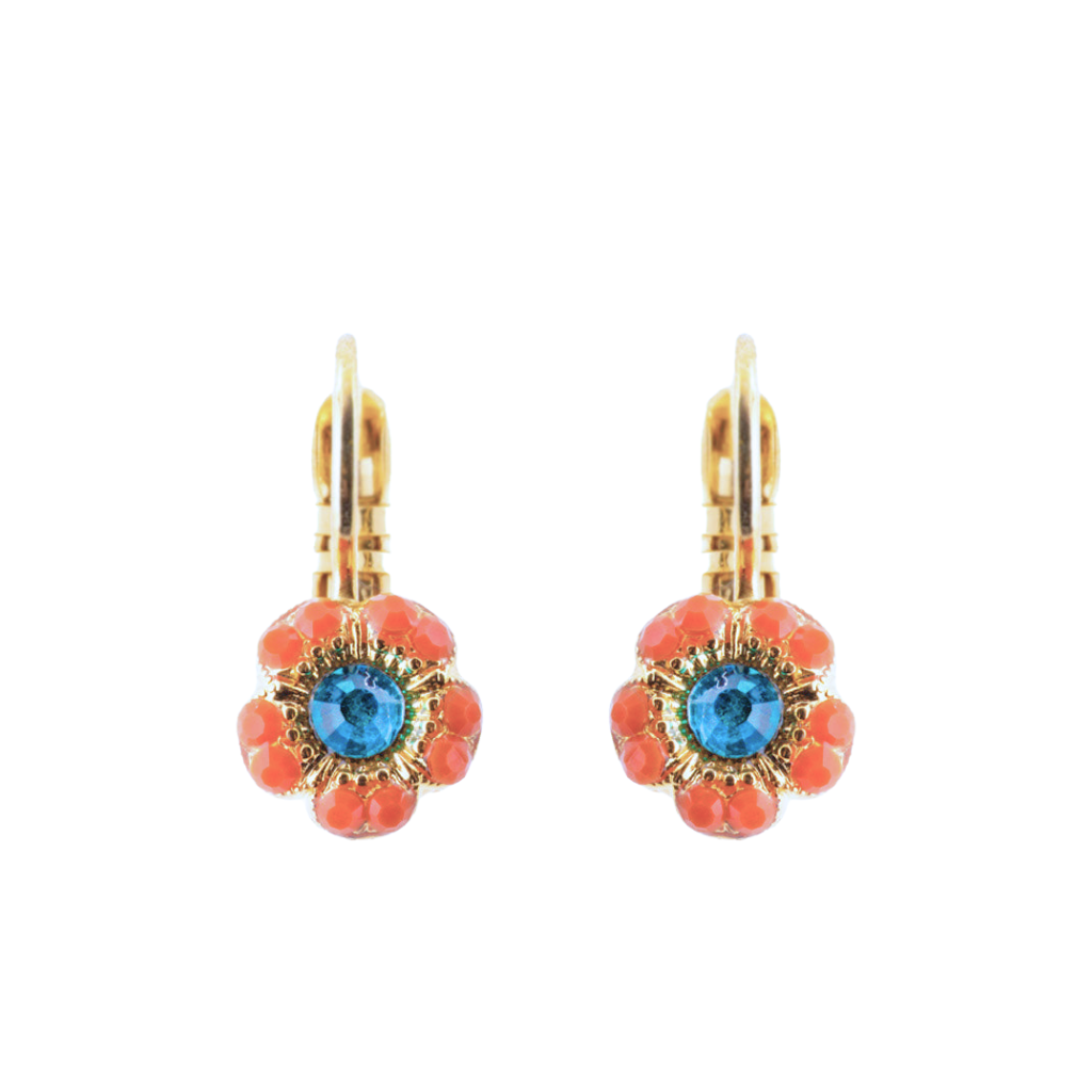 Petite Petunia Leverback Earrings in "Rainbow Sherbet" *Custom*