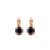 Petite Single Stone Leverback Earrings in "Jet" *Custom*