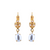 Petite Oval Leaf Leverback Earrings in "Cream Pearl" *Custom*