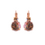 Large Double Stone Leverback Earrings in "Light Peach and Leopard Skin" *Custom*