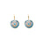 Pavé Earrings in "Bay Blue" - Yellow Gold