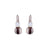 Medium Double Stone Leverback Earrings "Nightfall" - Rhodium