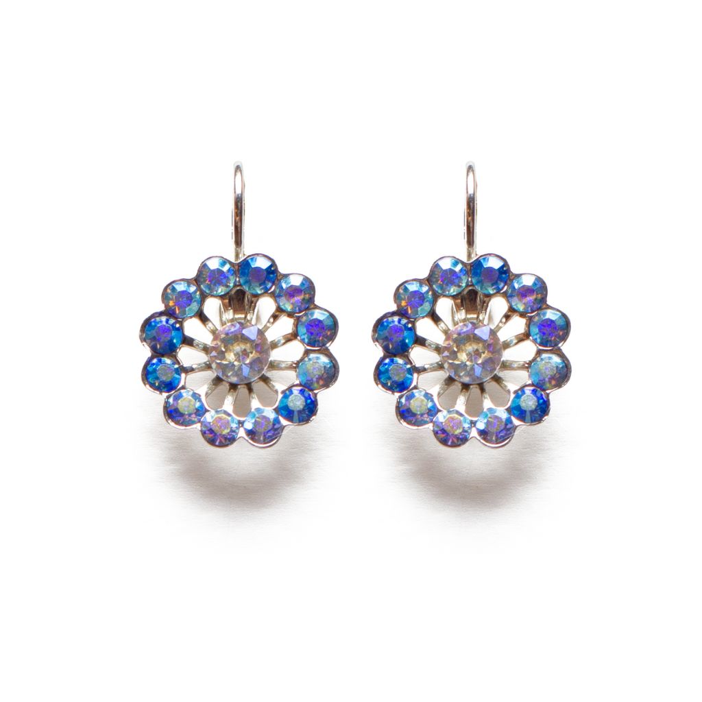 Extra Luxurious Dahlia Leverback Earrings in "Bay Blue" *Custom*