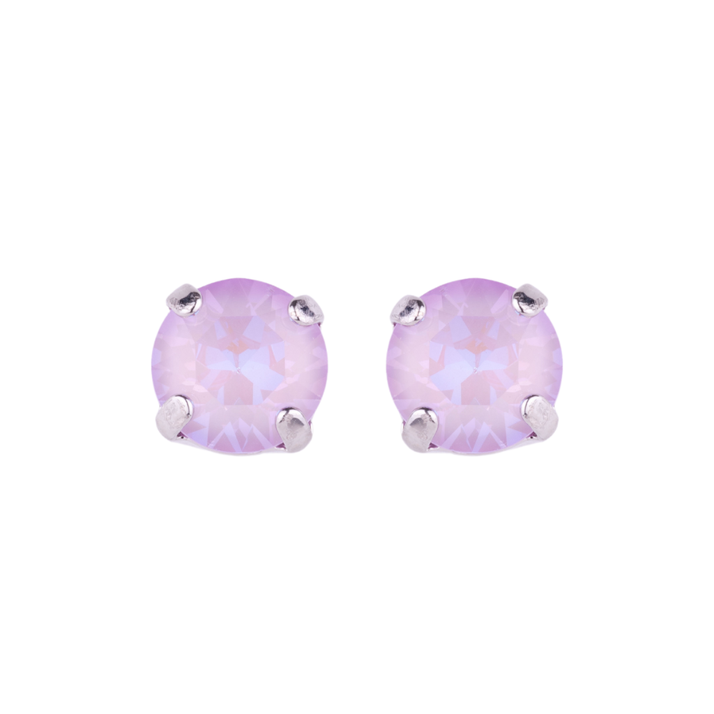 Medium Everyday Post Earrings in "Sun-Kissed Lavender" - Rhodium