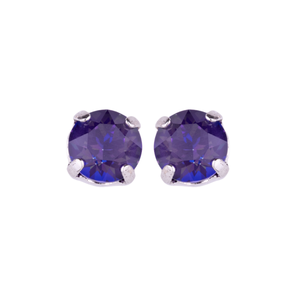 Medium Everyday Post Earrings in "Sun-Kissed Plum" - Rhodium